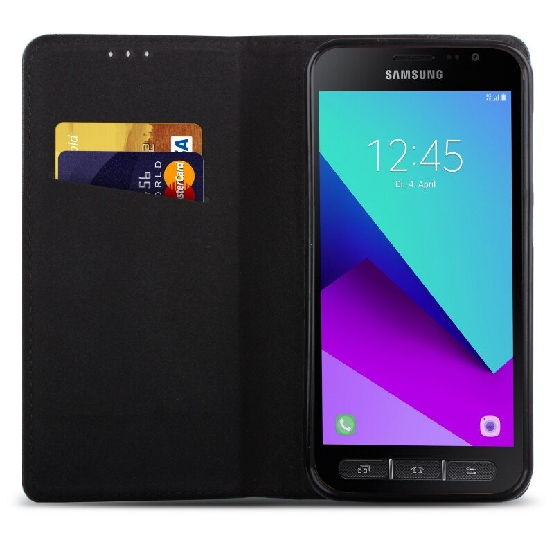 Dėklas Smart Magnet Samsung G390 Xcover 4 Juodas  1 Dėklas Smart Magnet Samsung G390 Xcover 4 Juodas  1