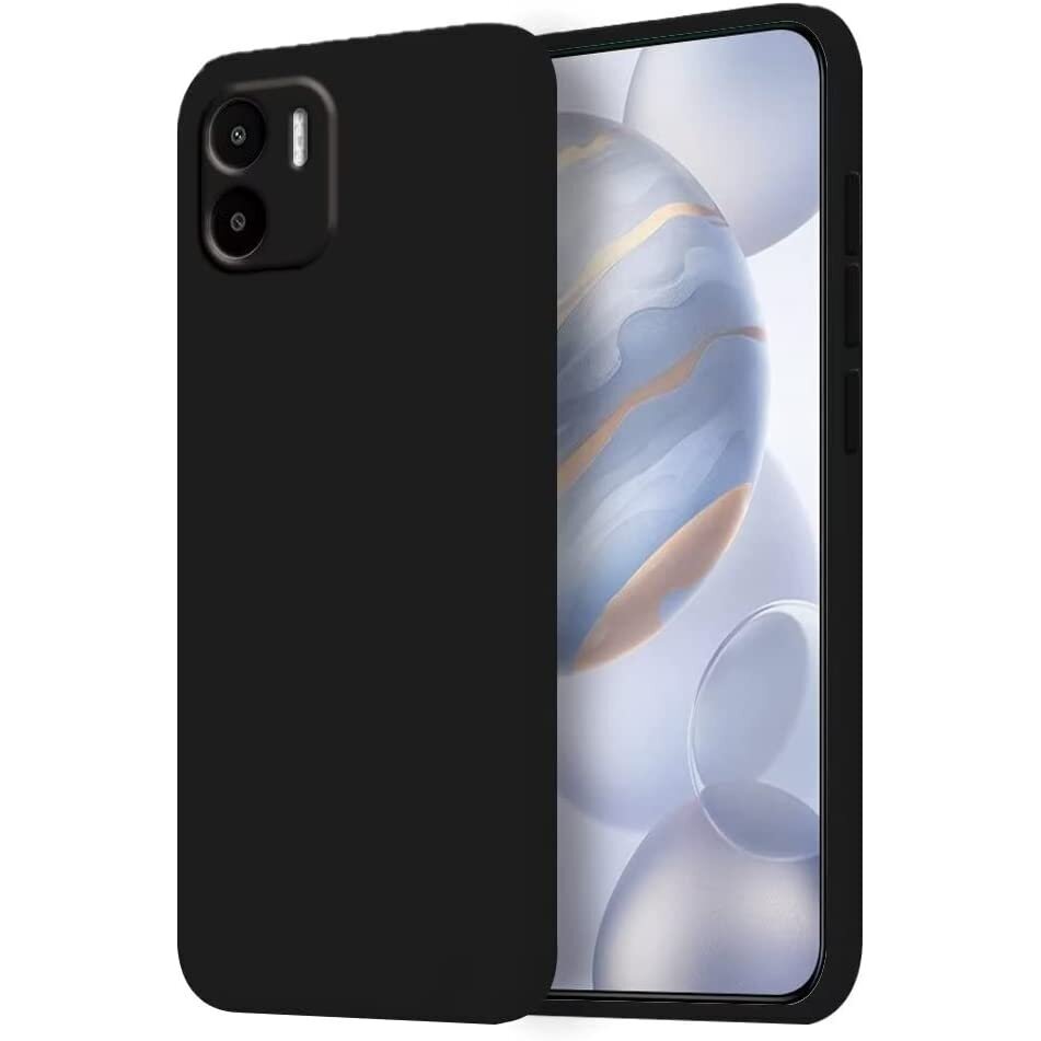 Dėklas Liquid Silicone 1.5mm Xiaomi Redmi A1 juodas Dėklas Liquid Silicone 1.5mm Xiaomi Redmi A1 juodas