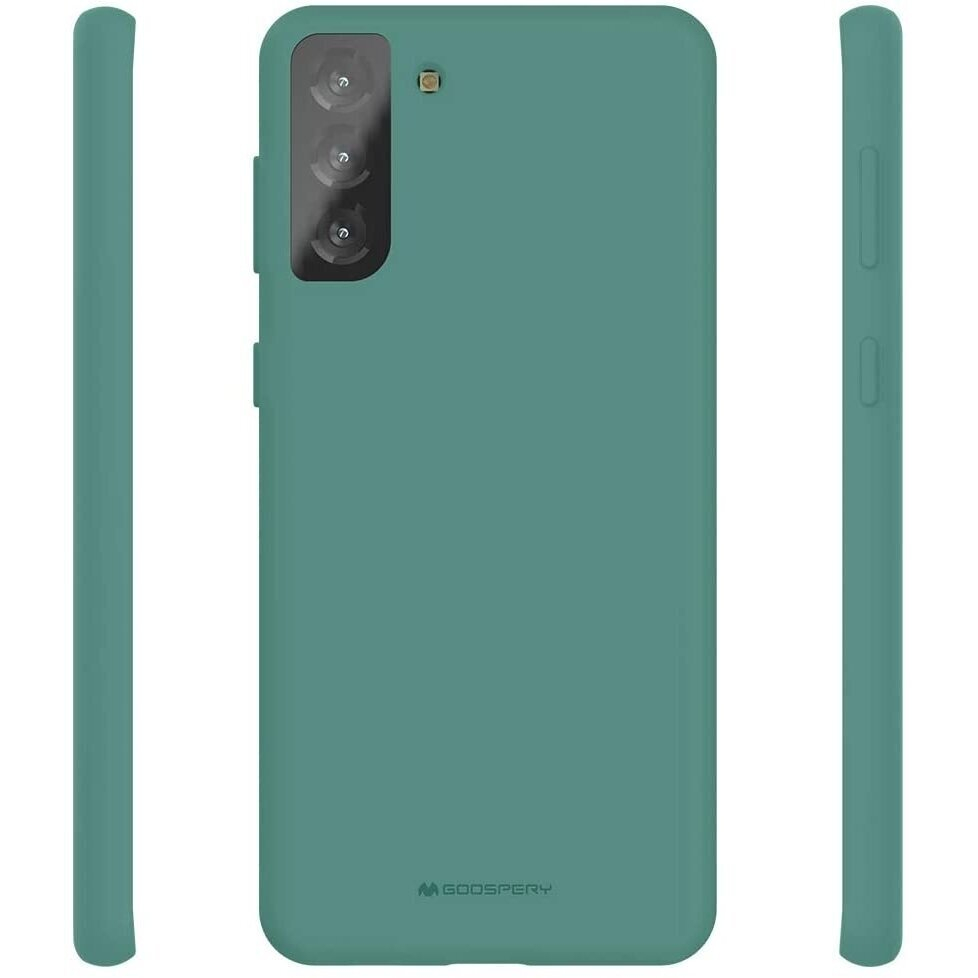 Dėklas Mercury LSR Soft Samsung G990 S21 FE tamsiai žalias  1