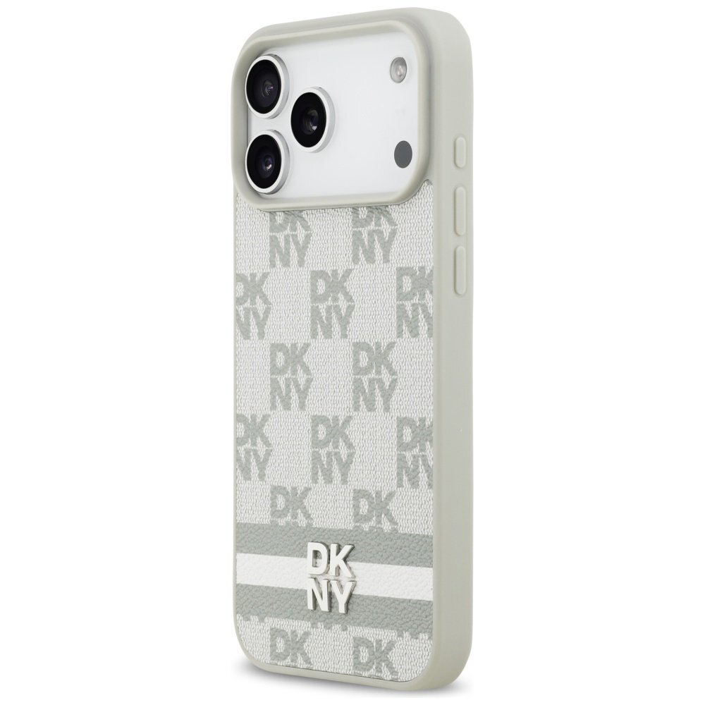 iPhone 17 Pro Max DKNY Checkered with Printed Stripes dėklas – smėlinis 1 iPhone 17 Pro Max DKNY Checkered with Printed Stripes dėklas – smėlinis 1