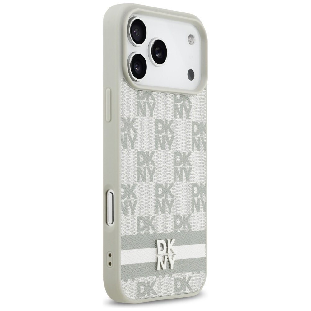 iPhone 17 Pro Max DKNY Checkered with Printed Stripes dėklas – smėlinis 3