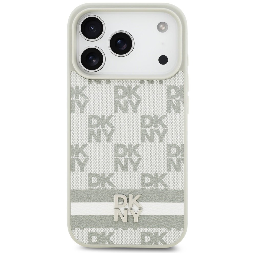 iPhone 17 Pro DKNY Checkered with Printed Stripes dėklas – smėlinis 2 iPhone 17 Pro DKNY Checkered with Printed Stripes dėklas – smėlinis 2