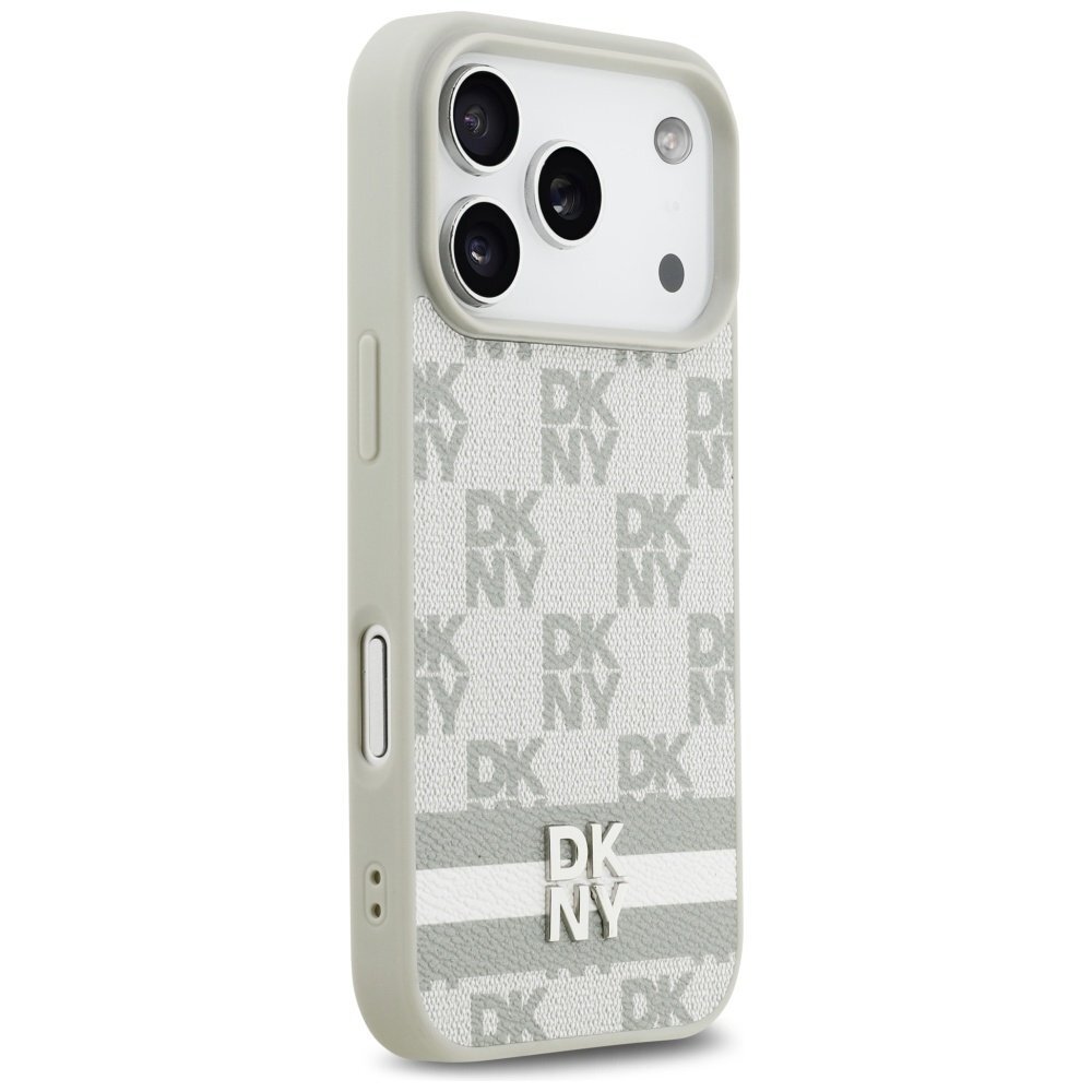 iPhone 17 Pro DKNY Checkered with Printed Stripes dėklas – smėlinis 3 iPhone 17 Pro DKNY Checkered with Printed Stripes dėklas – smėlinis 3
