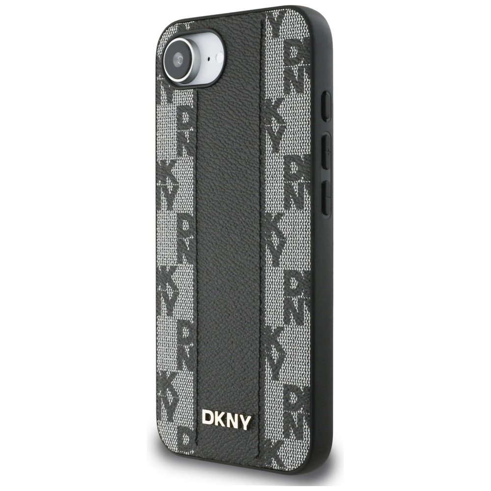 DKNY Odinis Checkered Mono Pattern MagSafe iPhone 16e Dėklas - Juodas 1 DKNY Odinis Checkered Mono Pattern MagSafe iPhone 16e Dėklas - Juodas 1