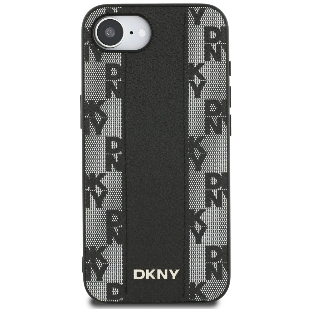 DKNY Odinis Checkered Mono Pattern MagSafe iPhone 16e Dėklas - Juodas 2 DKNY Odinis Checkered Mono Pattern MagSafe iPhone 16e Dėklas - Juodas 2