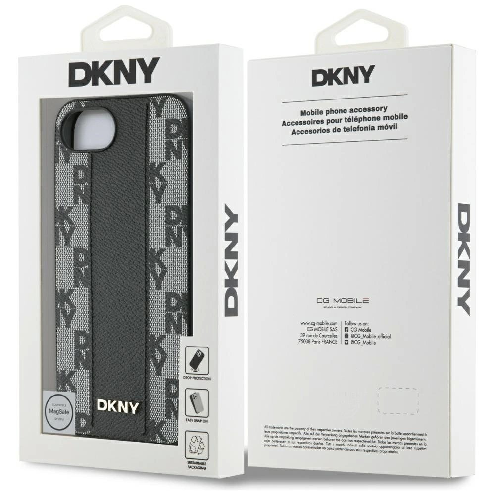 DKNY Odinis Checkered Mono Pattern MagSafe iPhone 16e Dėklas - Juodas 7 DKNY Odinis Checkered Mono Pattern MagSafe iPhone 16e Dėklas - Juodas 7