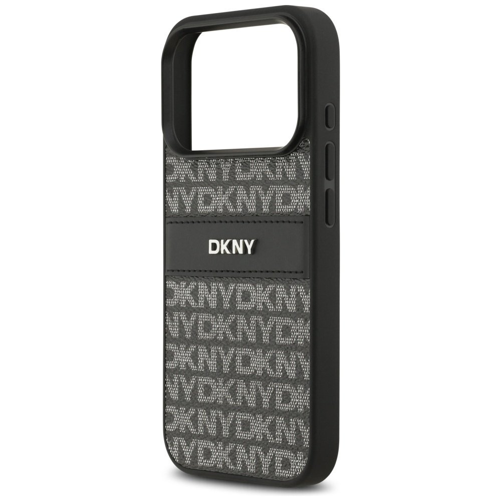 iPhone 17 Pro DKNY Repeat Texture Pattern with Tonal Stripe dėklas – juodas 5 iPhone 17 Pro DKNY Repeat Texture Pattern with Tonal Stripe dėklas – juodas 5