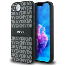 iPhone 16e DKNY Repeat Texture Pattern with Tonal Stripe dėklas - juodas