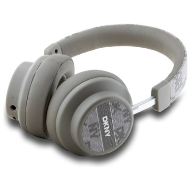 DKNY DKBHM2PCSHLE Bluetooth On-Ear Headphones – Beige/Beige Checkeraudonas Pattern 1