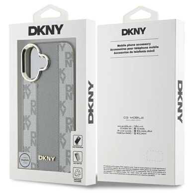 iPhone 16 Dėklas DKNY Checkeraudonas Pattern Magsafe – smėlinis 7