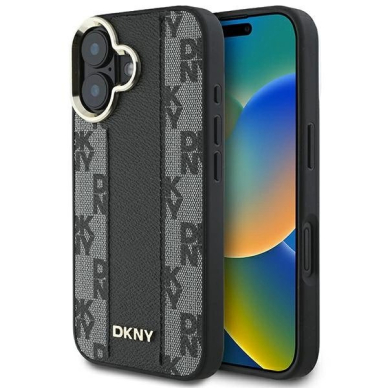 Dėklas DKNY Checkered Pattern Magsafe iPhone 16 Plus - Juodas Dėklas DKNY Checkered Pattern Magsafe iPhone 16 Plus - Juodas