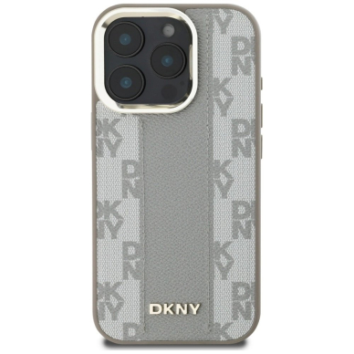 iPhone 16 Pro Max – DKNY Checkered Pattern MagSafe dėklas - Smėlinis 2 iPhone 16 Pro Max – DKNY Checkered Pattern MagSafe dėklas - Smėlinis 2