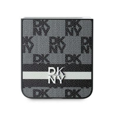 DKNY Checkered Pattern Printed Stripes Dėklas Samsung Galaxy Z Flip 6 - Juodas 4 DKNY Checkered Pattern Printed Stripes Dėklas Samsung Galaxy Z Flip 6 - Juodas 4