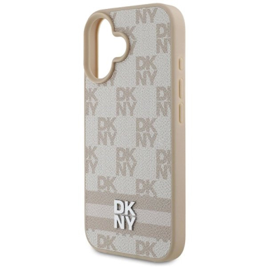 Dėklas DKNY Checkered Pattern Printed Stripes iPhone 16 - Rožinis 5 Dėklas DKNY Checkered Pattern Printed Stripes iPhone 16 - Rožinis 5