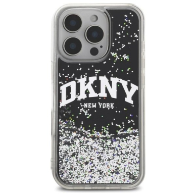 Dėklas DKNY DKHCP16LLBNAEK iPhone 16 Pro 6.3 Juodas/Juodas hard Liquid Glitter Arch Logo 2 Dėklas DKNY DKHCP16LLBNAEK iPhone 16 Pro 6.3 Juodas/Juodas hard Liquid Glitter Arch Logo 2