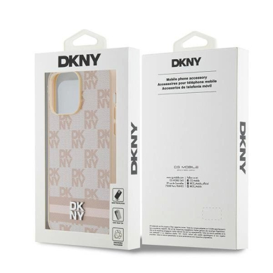 Dėklas DKNY Leather Checkered Mono PatternPrinted StripesiPhone 14 Pro Max - Rožinis 7 Dėklas DKNY Leather Checkered Mono PatternPrinted StripesiPhone 14 Pro Max - Rožinis 7