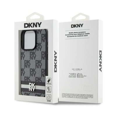 Dėklas DKNY Leather Checkered Mono PatternPrinted StripesiPhone 15 Pro Max - Juodas 7 Dėklas DKNY Leather Checkered Mono PatternPrinted StripesiPhone 15 Pro Max - Juodas 7
