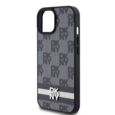 Dėklas DKNY Leather Checkered Mono PatternPrinted StripesiPhone 15/14/13 - Juodas 5 Dėklas DKNY Leather Checkered Mono PatternPrinted StripesiPhone 15/14/13 - Juodas 5