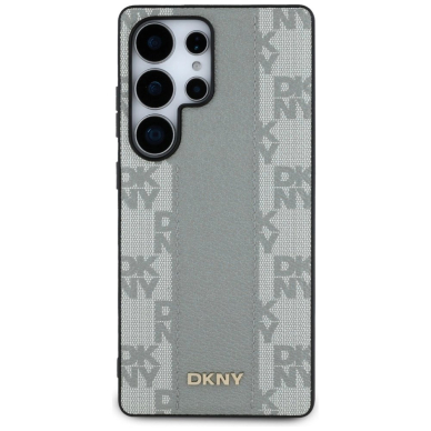 Samsung Galaxy S25 Ultra – DKNY odinis Checkered Pattern MagSafe dėklas - Pilkas 2
