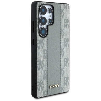 Samsung Galaxy S25 Ultra – DKNY odinis Checkered Pattern MagSafe dėklas - Pilkas 3