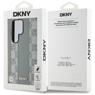 Samsung Galaxy S25 Ultra – DKNY odinis Checkered Pattern MagSafe dėklas - Pilkas 7
