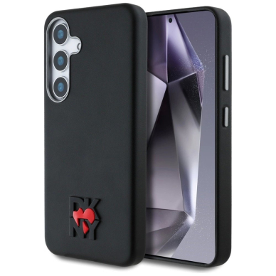 DKNY Odinis Heart of NY Dėklas skirtas Samsung Galaxy S25 - Juodas