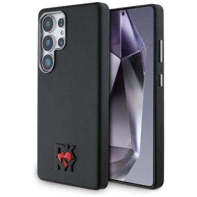 DKNY Odinis Heart of NY Dėklas skirtas Samsung Galaxy S25 Ultra - Juodas DKNY Odinis Heart of NY Dėklas skirtas Samsung Galaxy S25 Ultra - Juodas