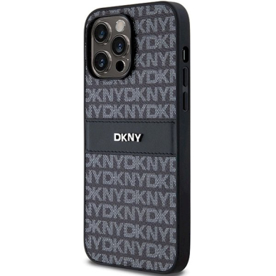 Dėklas DKNY Leather Mono StripeMetal LogoiPhone 14 Pro Max - Juodas 1 Dėklas DKNY Leather Mono StripeMetal LogoiPhone 14 Pro Max - Juodas 1
