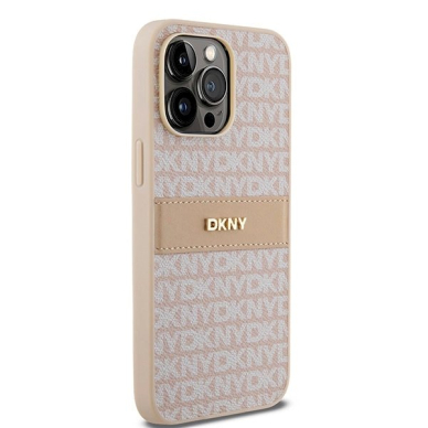 Dėklas DKNY Leather Mono StripeMetal LogoiPhone 14 Pro Max - Rožinis 3 Dėklas DKNY Leather Mono StripeMetal LogoiPhone 14 Pro Max - Rožinis 3