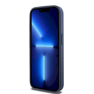 Dėklas DKNY Leather Mono StripeMetal LogoiPhone 15 Pro - Mėlynas 4 Dėklas DKNY Leather Mono StripeMetal LogoiPhone 15 Pro - Mėlynas 4