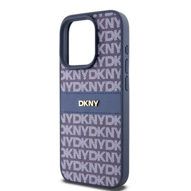 Dėklas DKNY Leather Mono StripeMetal LogoiPhone 15 Pro - Mėlynas 5 Dėklas DKNY Leather Mono StripeMetal LogoiPhone 15 Pro - Mėlynas 5