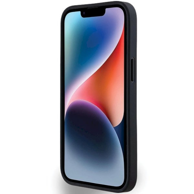 Dėklas DKNY Leather Mono StripeMetal LogoiPhone 15/14/13 - Juodas 4 Dėklas DKNY Leather Mono StripeMetal LogoiPhone 15/14/13 - Juodas 4