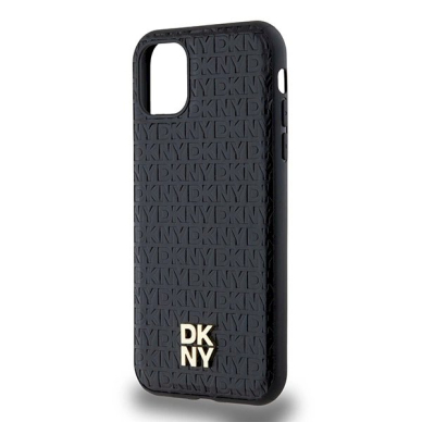 Dėklas DKNY Leather Monogram Pattern Metal Logo MagSafeiPhone 11 / Xr - Juodas 5 Dėklas DKNY Leather Monogram Pattern Metal Logo MagSafeiPhone 11 / Xr - Juodas 5