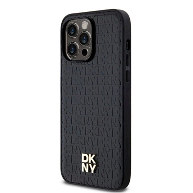 Dėklas DKNY Leather Monogram Pattern Metal Logo MagSafeiPhone 14 Pro Max - Juodas 1 Dėklas DKNY Leather Monogram Pattern Metal Logo MagSafeiPhone 14 Pro Max - Juodas 1