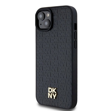 Dėklas DKNY Leather Monogram Pattern Metal Logo MagSafeiPhone 15 Plus / 14 Plus - Juodas 1 Dėklas DKNY Leather Monogram Pattern Metal Logo MagSafeiPhone 15 Plus / 14 Plus - Juodas 1