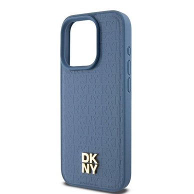 Dėklas DKNY Leather Monogram Pattern Metal Logo MagSafeiPhone 15 Pro - Mėlynas 5 Dėklas DKNY Leather Monogram Pattern Metal Logo MagSafeiPhone 15 Pro - Mėlynas 5