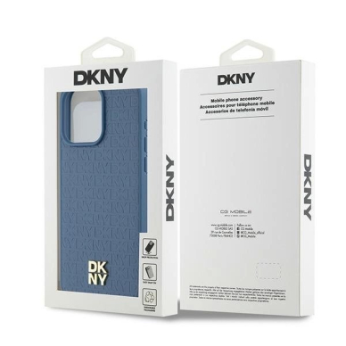 Dėklas DKNY Leather Monogram Pattern Metal Logo MagSafeiPhone 15 Pro Max - Mėlynas 7 Dėklas DKNY Leather Monogram Pattern Metal Logo MagSafeiPhone 15 Pro Max - Mėlynas 7