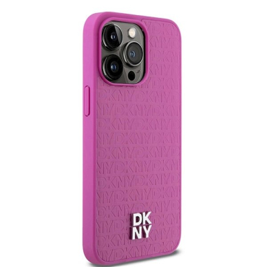 Dėklas DKNY Leather Monogram Pattern Metal Logo MagSafeiPhone 15 Pro Max - Rožinis 3 Dėklas DKNY Leather Monogram Pattern Metal Logo MagSafeiPhone 15 Pro Max - Rožinis 3