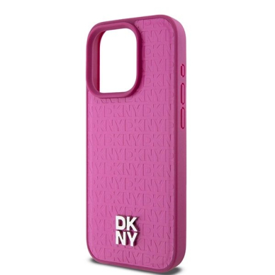 Dėklas DKNY Leather Monogram Pattern Metal Logo MagSafeiPhone 15 Pro - Rožinis 5 Dėklas DKNY Leather Monogram Pattern Metal Logo MagSafeiPhone 15 Pro - Rožinis 5