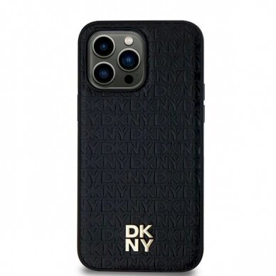 Dėklas DKNY Leather Pattern Metal Logo MagSafeSamsung Galaxy S24+ - Juodas Dėklas DKNY Leather Pattern Metal Logo MagSafeSamsung Galaxy S24+ - Juodas