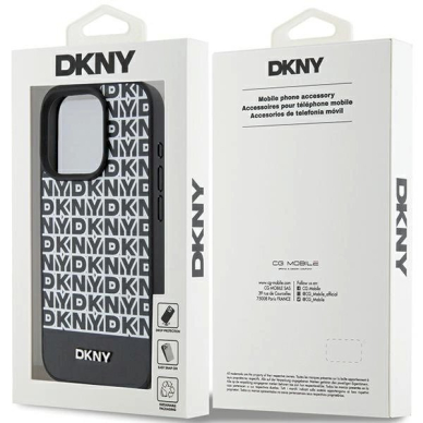 Dėklas DKNY Leather Printed Pattern Metal Logo MagSafeiPhone 15 Pro - Juodas 7 Dėklas DKNY Leather Printed Pattern Metal Logo MagSafeiPhone 15 Pro - Juodas 7