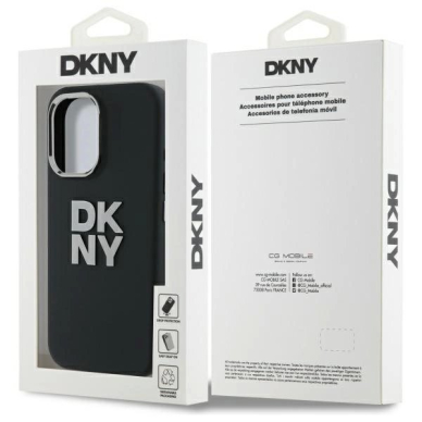 Dėklas DKNY Liquid Silicone Metal Logo iPhone 16 - Juodas 5 Dėklas DKNY Liquid Silicone Metal Logo iPhone 16 - Juodas 5