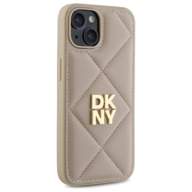 Dėklas DKNY Quilted Stack Logo iPhone 14 - Smėlinis 3 Dėklas DKNY Quilted Stack Logo iPhone 14 - Smėlinis 3