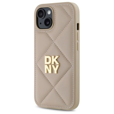 Dėklas DKNY Quilted Stack Logo iPhone 15 - Smėlinis 1 Dėklas DKNY Quilted Stack Logo iPhone 15 - Smėlinis 1