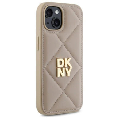 Dėklas DKNY Quilted Stack Logo iPhone 15 - Smėlinis 3 Dėklas DKNY Quilted Stack Logo iPhone 15 - Smėlinis 3