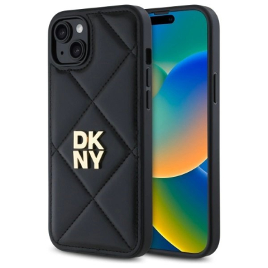 Dėklas DKNY Quilted Stack Logo iPhone 15 Plus - Juodas Dėklas DKNY Quilted Stack Logo iPhone 15 Plus - Juodas