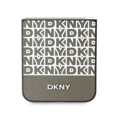 DKNY Repeat Pattern Bottom Stripe Dėklas Samsung Galaxy Z Flip 6 - Rudas 4