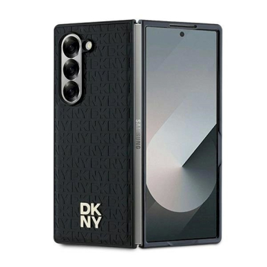 DKNY Repeat Pattern Stack Logo Dėklas Samsung Galaxy Z Fold6 - Juodas DKNY Repeat Pattern Stack Logo Dėklas Samsung Galaxy Z Fold6 - Juodas