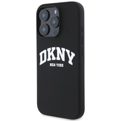 Dėklas DKNY Silicone White Printed Logo MagSafe  iPhone 16 Pro Max - Juodas 1 Dėklas DKNY Silicone White Printed Logo MagSafe  iPhone 16 Pro Max - Juodas 1
