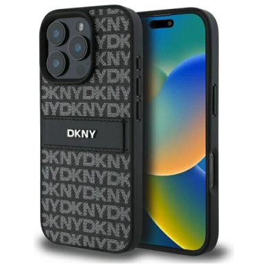 Dėklas DKNY Texture Pattern Tonal Stripe iPhone 16 Pro Max - Juodas Dėklas DKNY Texture Pattern Tonal Stripe iPhone 16 Pro Max - Juodas